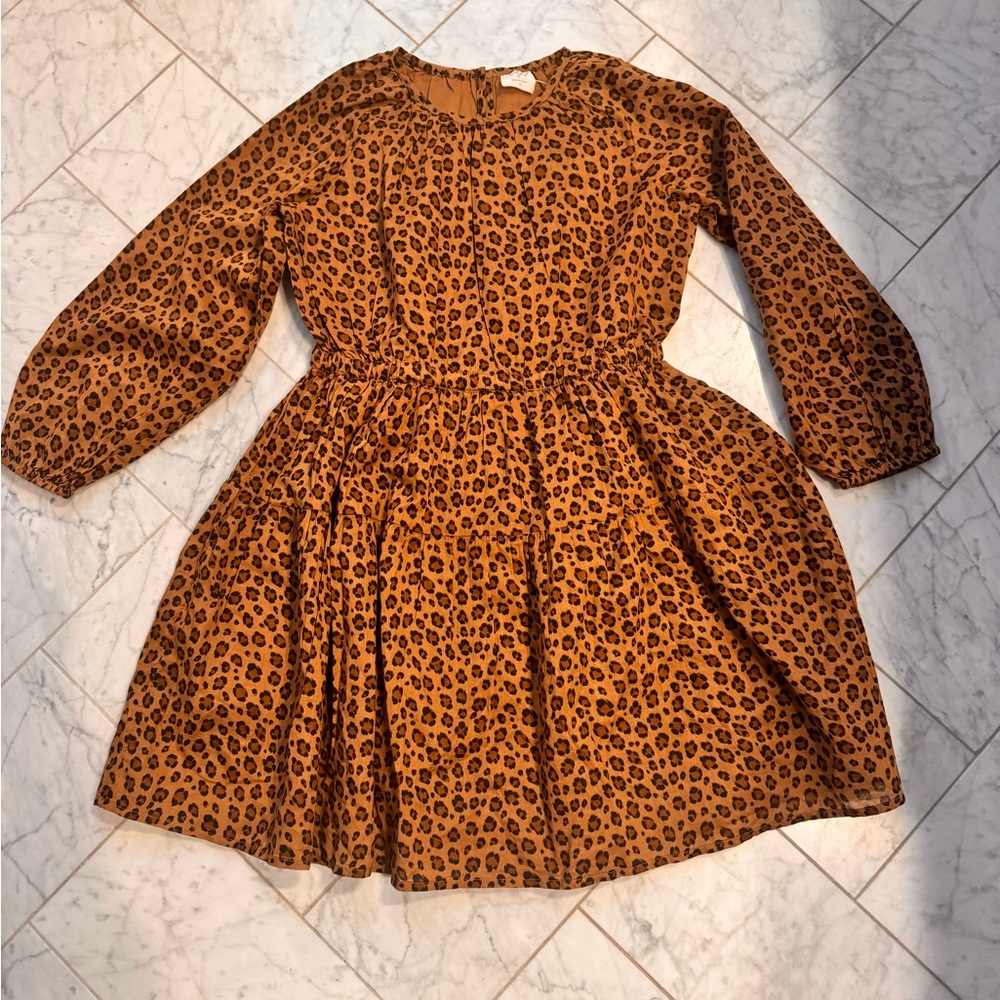 J.Crew Crewcuts Brown Leopard Print Kids Dress